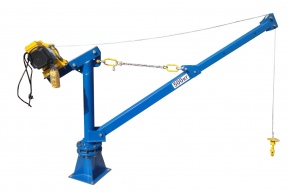 Low-size jib crane, ferrous metal