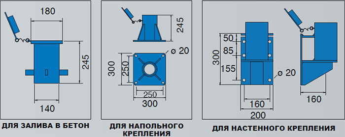 Опоры крепления